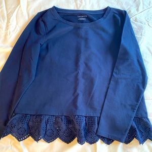 NWT Talbots Long Sleeve Top with Eyelet Detail